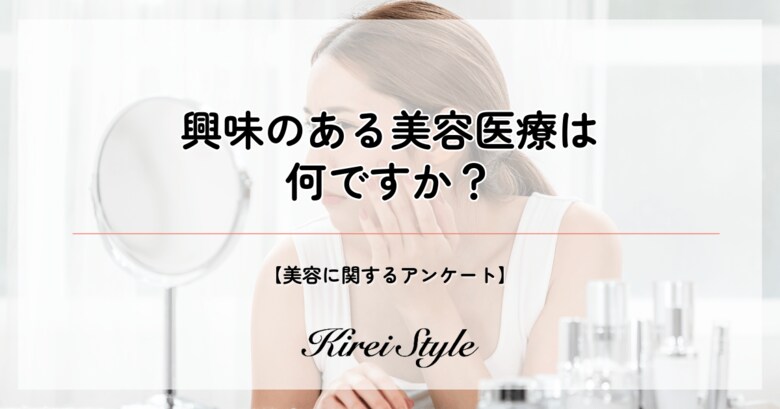 <調査レポート>約6割が「美容医療に興味あり」と回答。人気の項目は年代や未婚・既婚で異なる結果に!