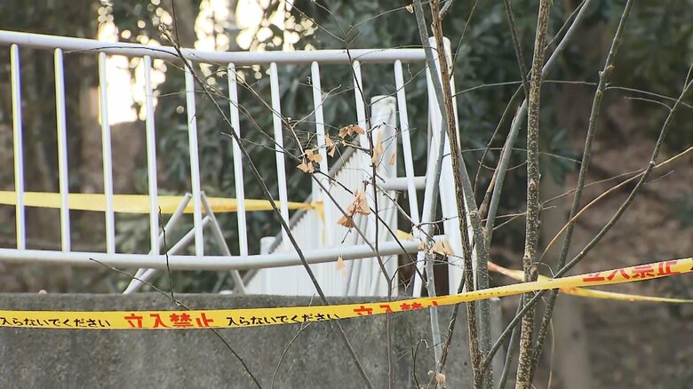 頭蓋骨のようなものが見つかった赤塚公園　東京・板橋区