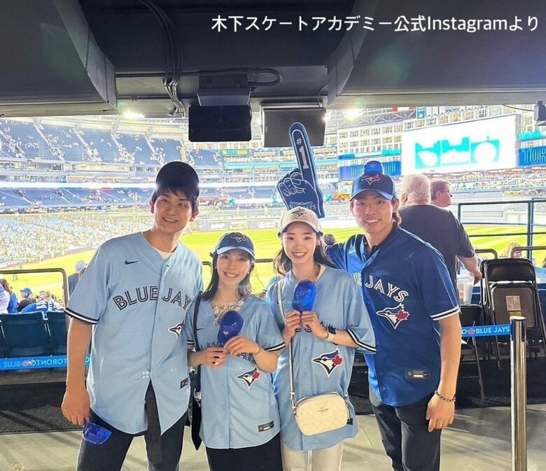 オフに“ゆなすみ”と野球を見に行ったというりくりゅう