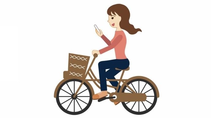 「ながらスマホ」イメージ