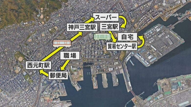 容疑者の足取り