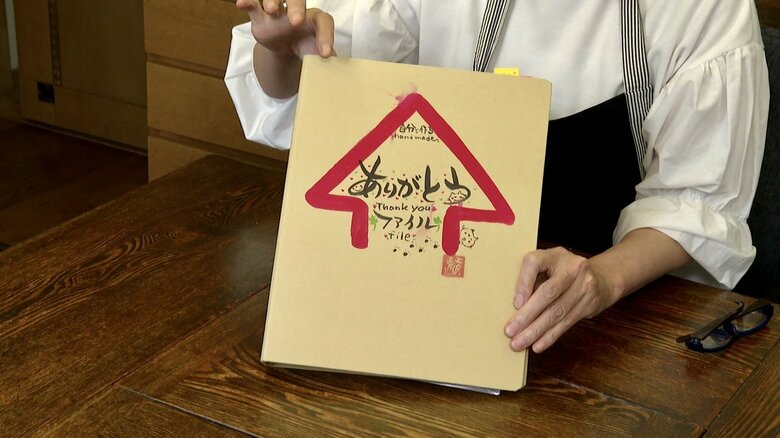 財前さん自作の「ありがとうファイル」