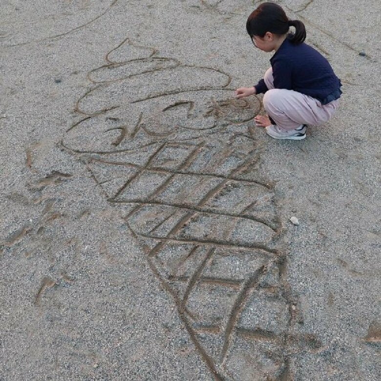 ソフトクリームの絵にまさかの…