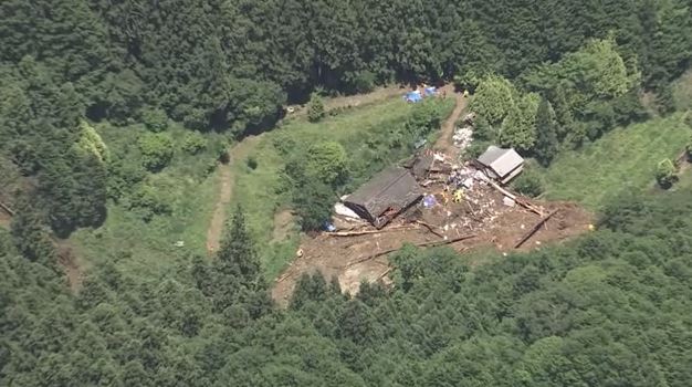 土砂崩れが発生した浜松市引佐地区