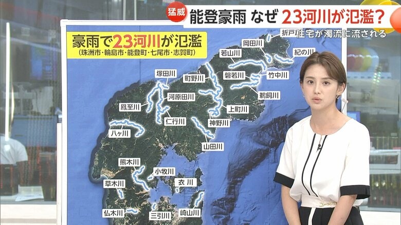 氾濫した23の河川