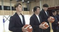 「部活動に生かして」福井ブローウィンズとスポンサー企業が高校生にボール寄贈　川島聖那選手らが武生商工高生に手渡し