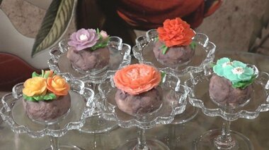 おはぎのイメージ覆す「華おはぎ」 色とりどり咲く花は瞬く間にSNSで話題に