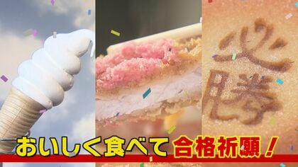 「食べたら受かりそう」“桜で合格”のカツ丼に“落ちない”ソフトクリーム…「勝ちグルメ」で受験生応援【愛媛発】