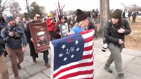 アメリカ連邦議会襲撃事件から5年　トランプ大統領支持者らがワシントンで抗議の行進…恩赦受けた元極右団体幹部も