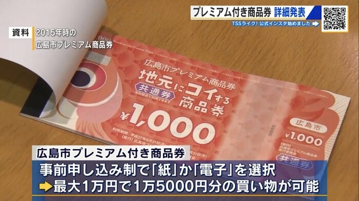 画像は2015年の広島市プレミアム商品券