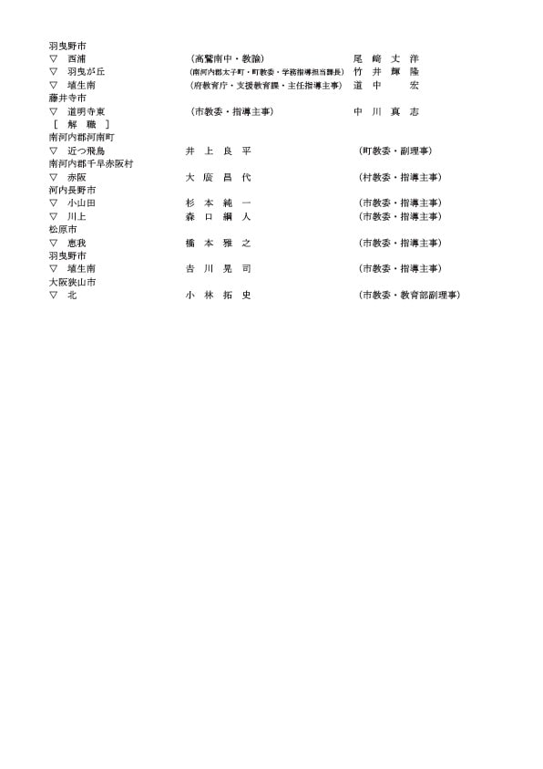 小学校の教頭・解職