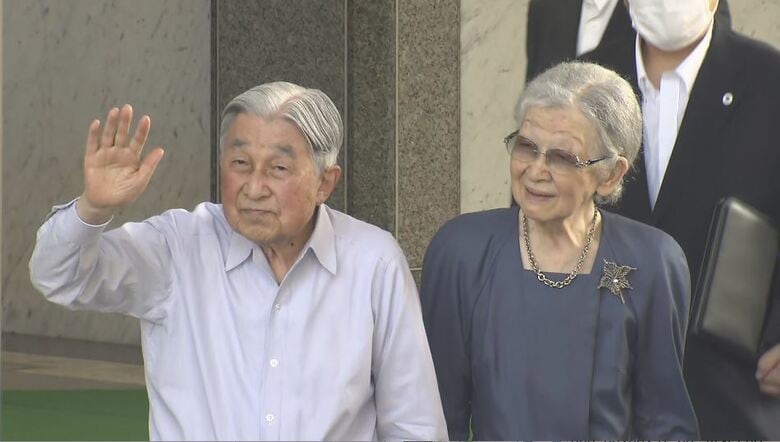 上皇ご夫妻が”軽井沢へ　“思い出の地”で静養　出迎えた人たちに笑顔で何度も手を振られる｜FNNプライムオンライン