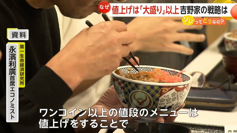 並盛の価格を据え置いた吉野家の狙いを話す第一生命経済研究所・永濱利廣首席エコノミスト