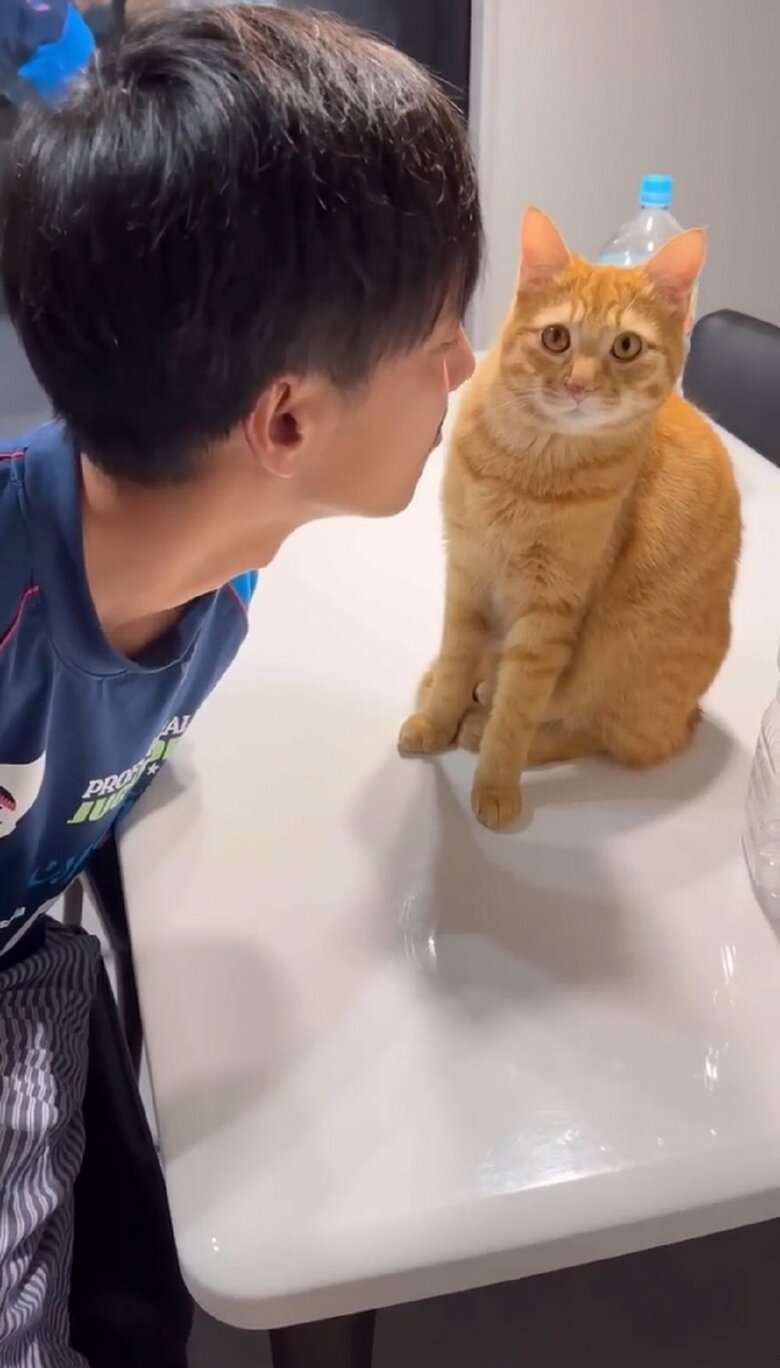 パパさんが顔を近づけると…