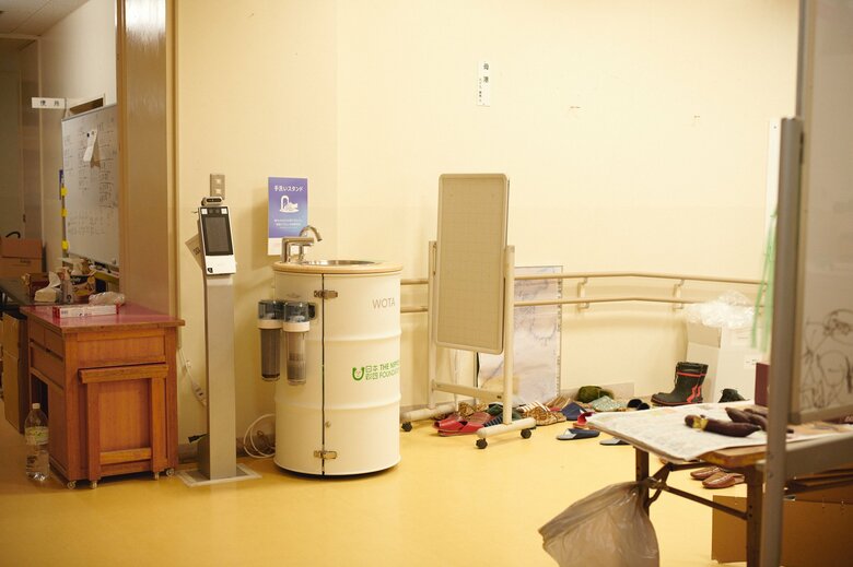 被災地でも手洗いの場を作ったり