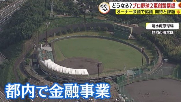 新球団の本拠地に予定される清水庵原球場