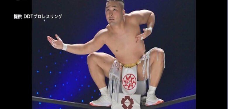 プロレスラーとして活躍する石田さん（提供：DDTプロレスリング）