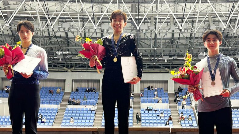 男子シニア表彰台（西日本選手権）