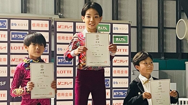 ノービスB男子表彰台（東京選手権）