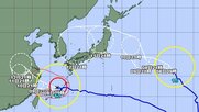 【台風情報】ダブル台風の今後の進路予想は　台風13号は沖縄本島の西北西にあって、9日（日）にかけて東シナ海を西寄りに進む見込み　台風15号は8日（土）午後9時には日本の東に達する見通し