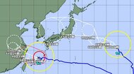 【台風情報】ダブル台風の今後の進路予想は　台風13号は非常に強い勢力で沖縄本島地方や奄美地方にかなり接近　台風15号は8日午後9時には日本の東に達する見通し