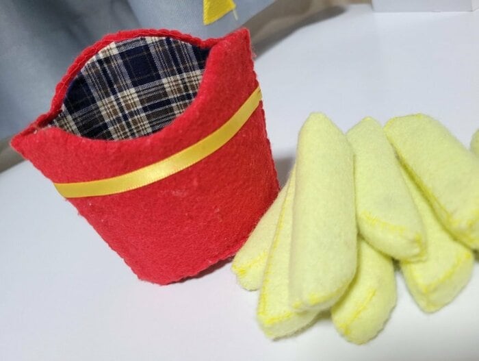 こだわりの裏地がかわいいポテトセット。使用感を感じる?