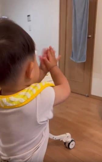 「きれい!」と満足げなゼンくん