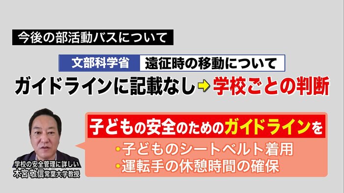 今後の部活動バスについて