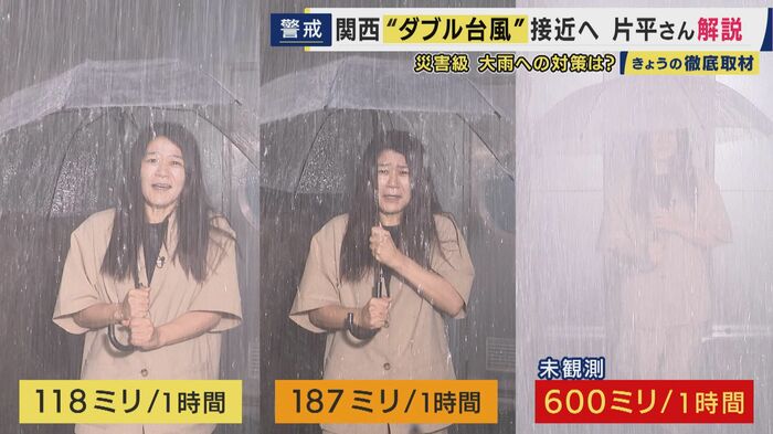 豪雨の中の避難は危険