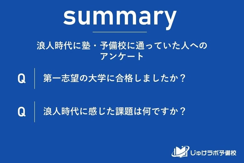 塾・予備校に通学した場合の浪人生の1浪目の成功率は?