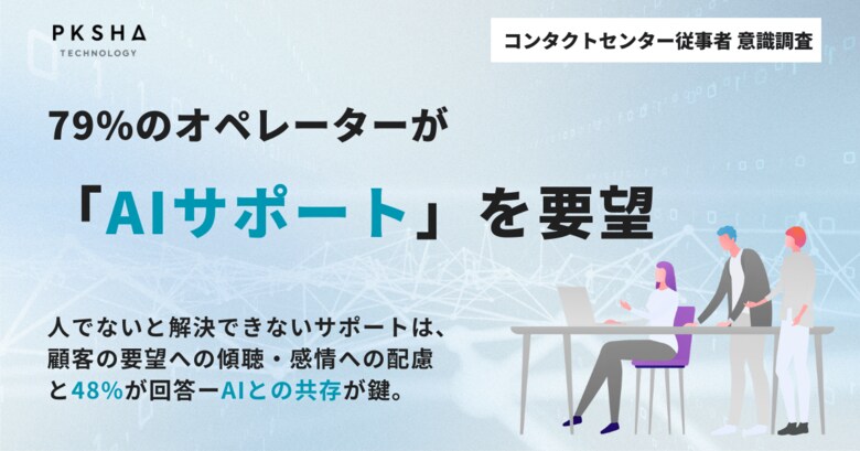 PKSHA、コンタクトセンター従事者の意識調査を実施。83%が「人ならではの対応」に価値を実感、79%がAIサポートを要望