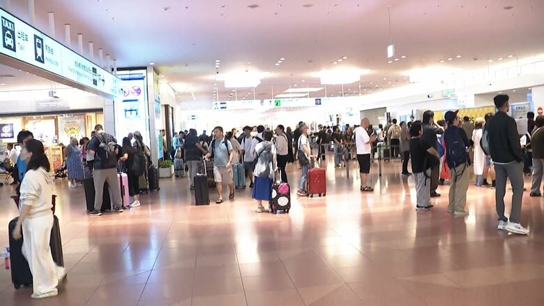 羽田空港（午前9時半過ぎ）