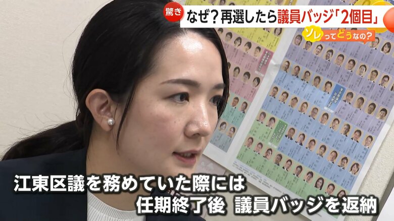 江東区議を辞めるときは、議員バッジを事務局に返納していたという三戸都議