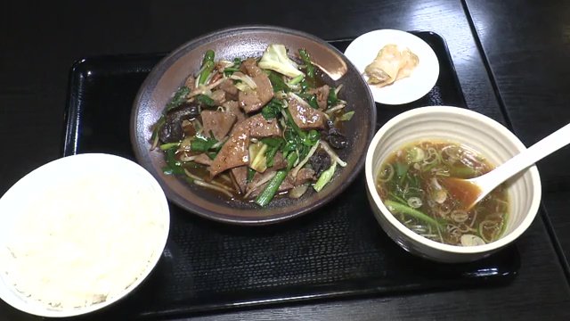 レバニラ炒めの定食