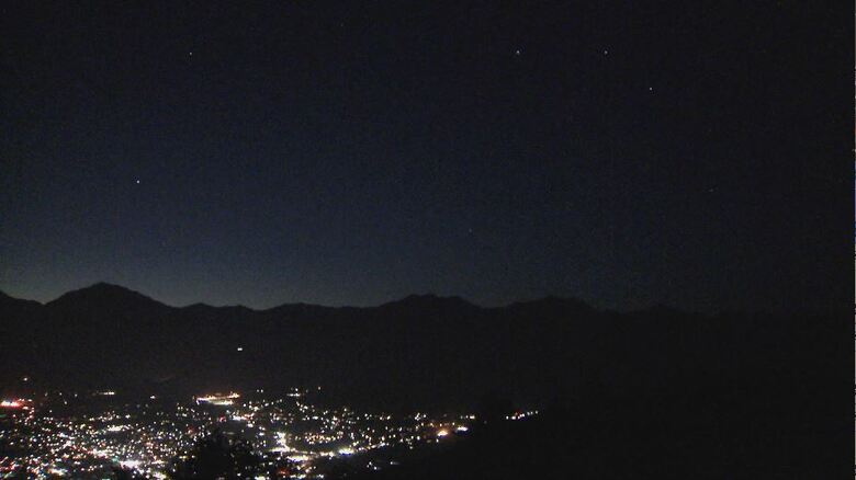 鷹狩山から見た長野県大町市