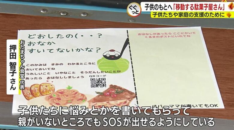 押田さん「チラシに悩みを書いて」