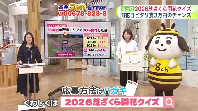北海道【菅井さんの天気予報 13日(月)】「芝ざくら開花日予報クイズ」が滝上町で開催中！3万円獲得に大きなヒントも…