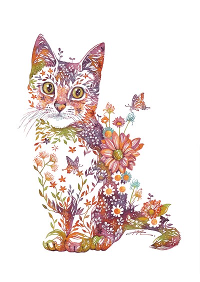 Cat_blooming-flower by タケダヒロキ(Hiroki Takeda)