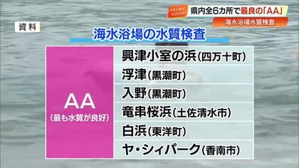 県内の海水浴場すべてが最良水質「AA」に　7月上旬から順次海開きへ【高知】