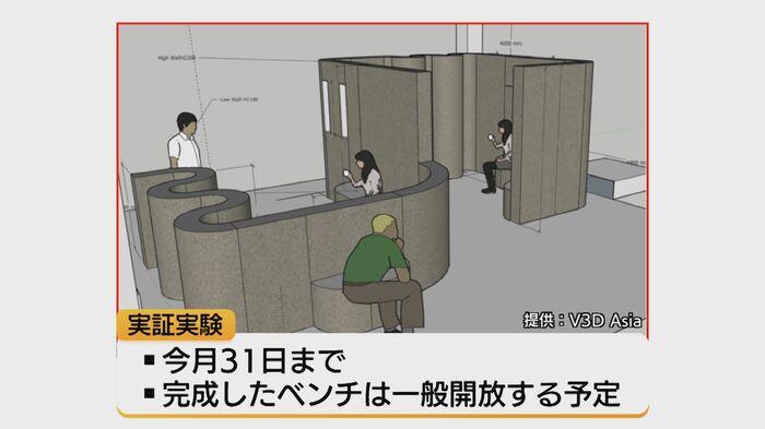 完成したベンチは一般公開され、自由に利用可能