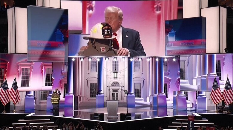 トランプ氏が大統領候補指名を受諾…暗殺未遂後初めてオープンな場で演説“華麗なる一族”ステージ登場　一方バイデン大統領「近く進退判断」報道｜FNNプライムオンライン