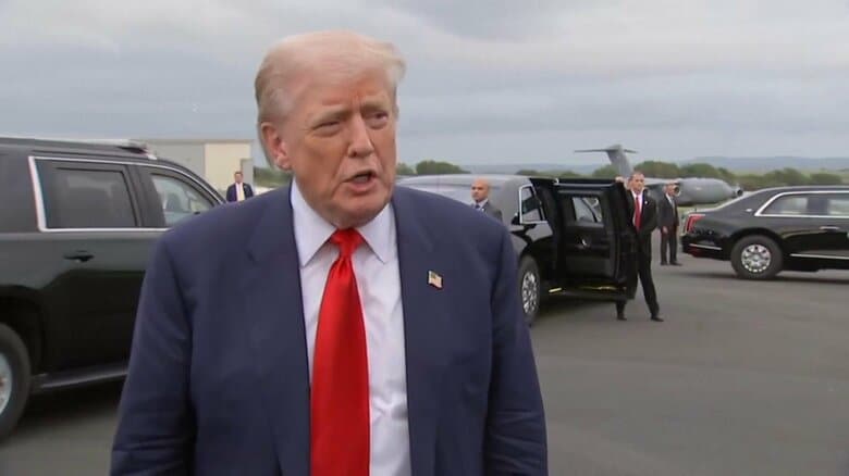 トランプ大統領が対ロシア制裁は8月8日発動を明言…ロシアと取引国に約100％の関税かけられる可能性｜FNNプライムオンライン