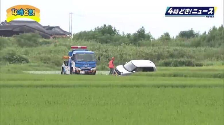 都城市で大雨　冠水した道路で車の立ち往生や住宅の浸水被害も（午後４時現在）｜FNNプライムオンライン