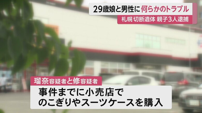 瑠奈容疑者と父親が、事件前にのこぎりやスーツケースを購入していた