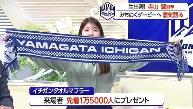 11日の来場者にプレゼントされる「一丸タオルマフラー」