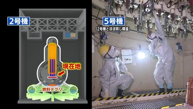 デブリ取り出しが行われる2号機とほぼ同じ構想の5号機で説明