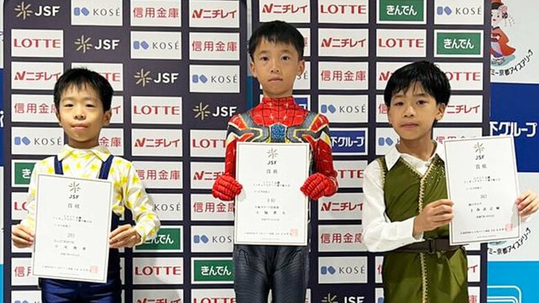 ノービスB男子表彰台（近畿選手権）