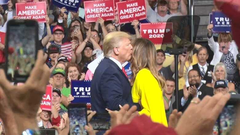 トランプ大統領の再選出馬表明　フロリダ州オーランドにて6月18日