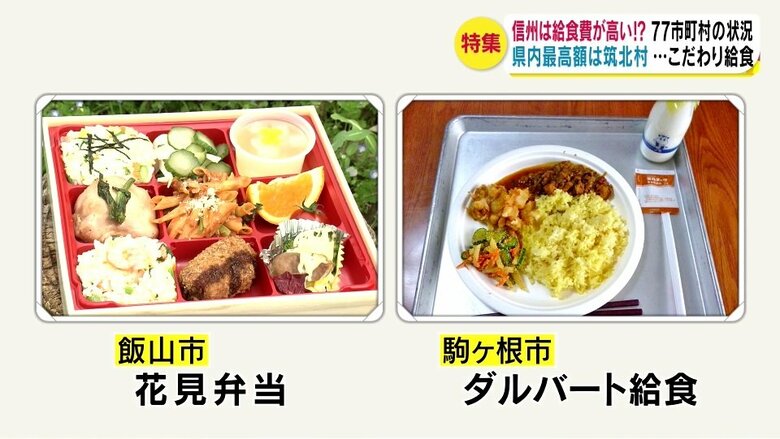 飯山市と駒ヶ根市の給食