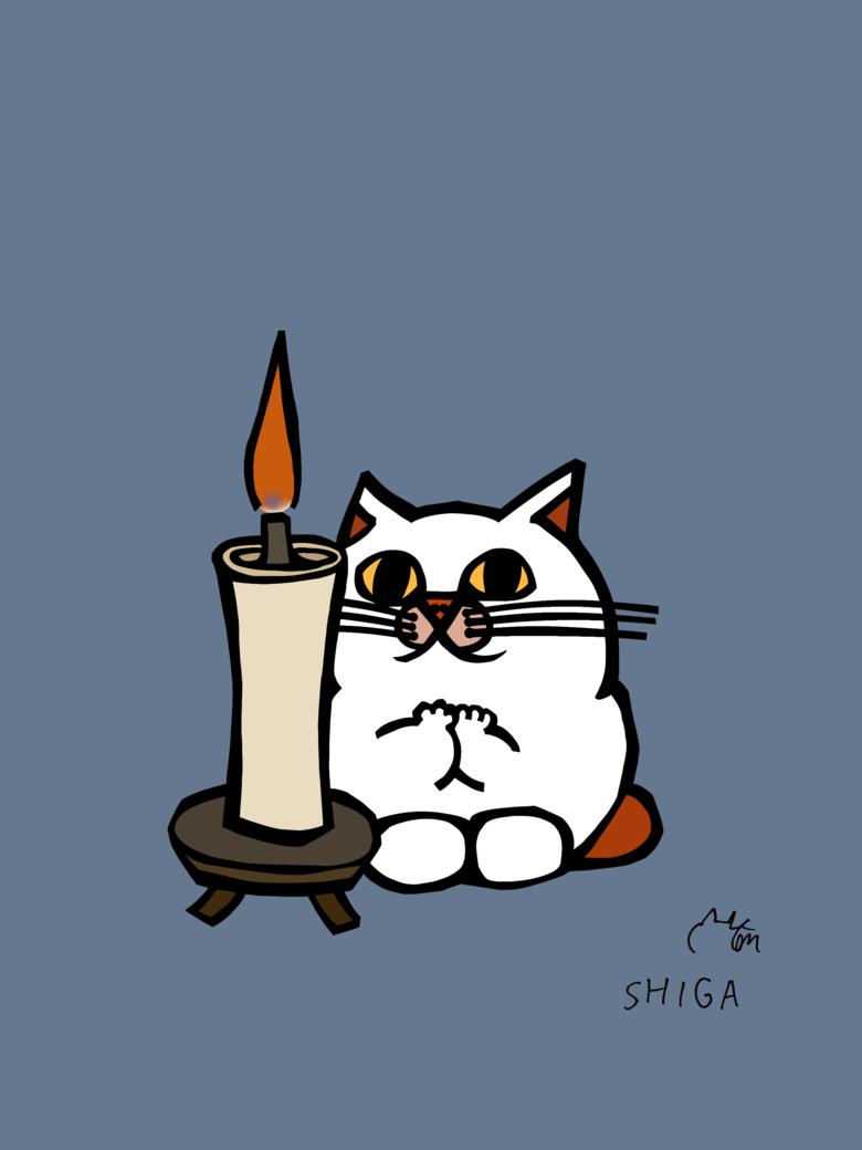滋賀県のご当地ネコ（和ろうそくネコ）
